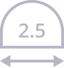 Шириной 2.5 метра